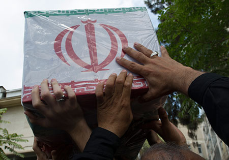 پیکر جانباز شهید علی شکراللهی، صبح امروز در تهران تشییع شد