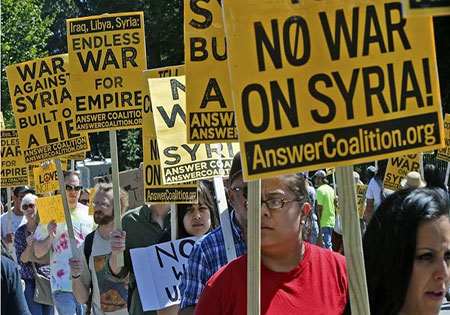 نظرسنجی ها مخالفت مردمی با حمله به سوریه را نشان می دهد