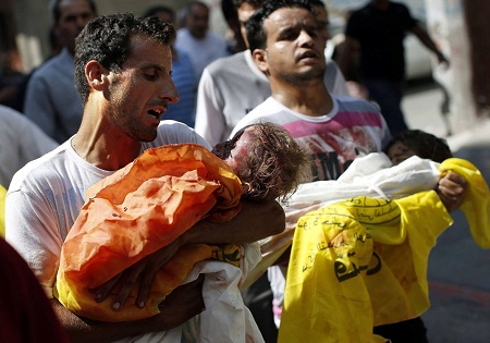 تعداد شهدای فلسطینی در غزه به ۱۴۵۸ نفر افزایش یافت