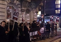 اعلام حمایت از شیخ نمر در پایتخت انگلیس + تصاویر