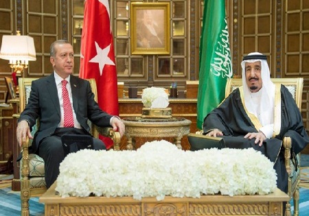 اردوغان با پادشاه سعودی درباره ایران و یمن گفتگو کرد
