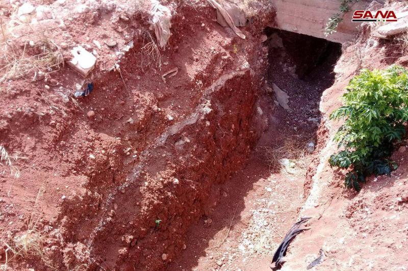 Terrorist tunnels uncovered in western Syria