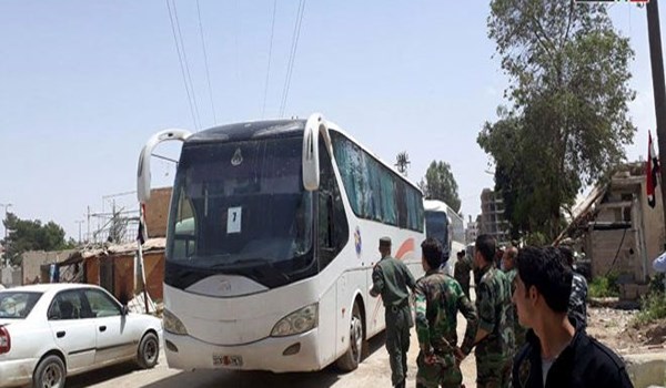 First Group of Terrorists Leave Dara'a for Northern Syria