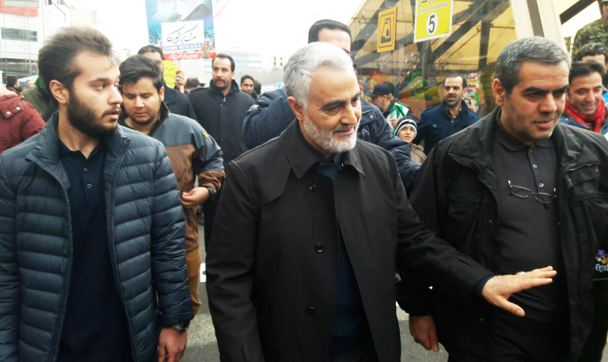 حضور سرلشکر سلیمانی در راهپیمایی روز 22 بهمن تهران +عکس