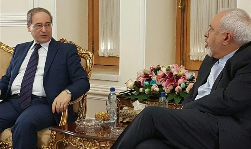 قائم مقام وزیر خارجه سوریه با ظریف دیدار کرد
