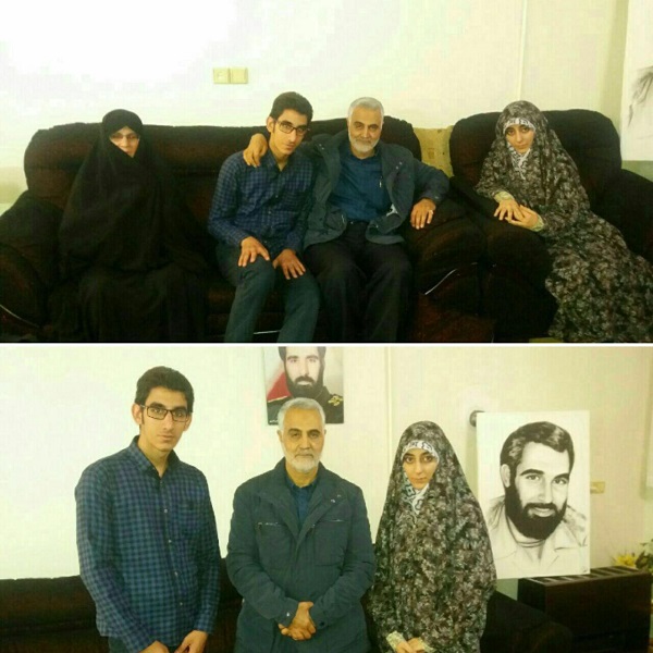 عکس/ حضور سردار سلیمانی در منزل شهید ناصری