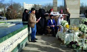 برگزاری مراسم عقدخوانی در جوار حرم شهدای گمنام در اردبیل