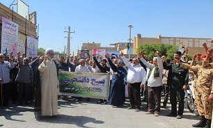 تجمع بزرگ بسیجیان سلحشور در خرمشهر