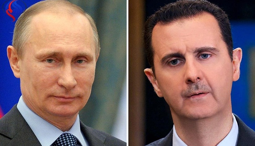 پوتین به بشار اسد تبریک گفت