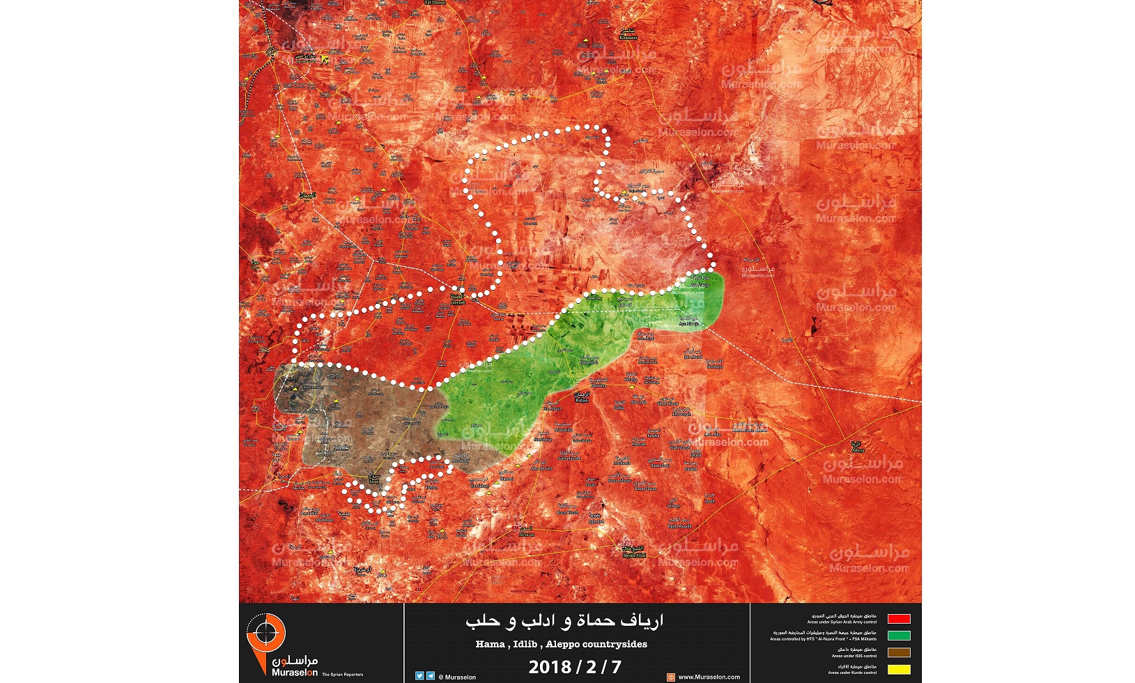 تسلط ارتش سوریه بر ۸۰% منطقه محاصره شده در مثلث «ادلب-حماه-حلب»