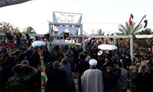پیکر دو شهید گمنام در مبارکه بافق به خاک سپرده شد