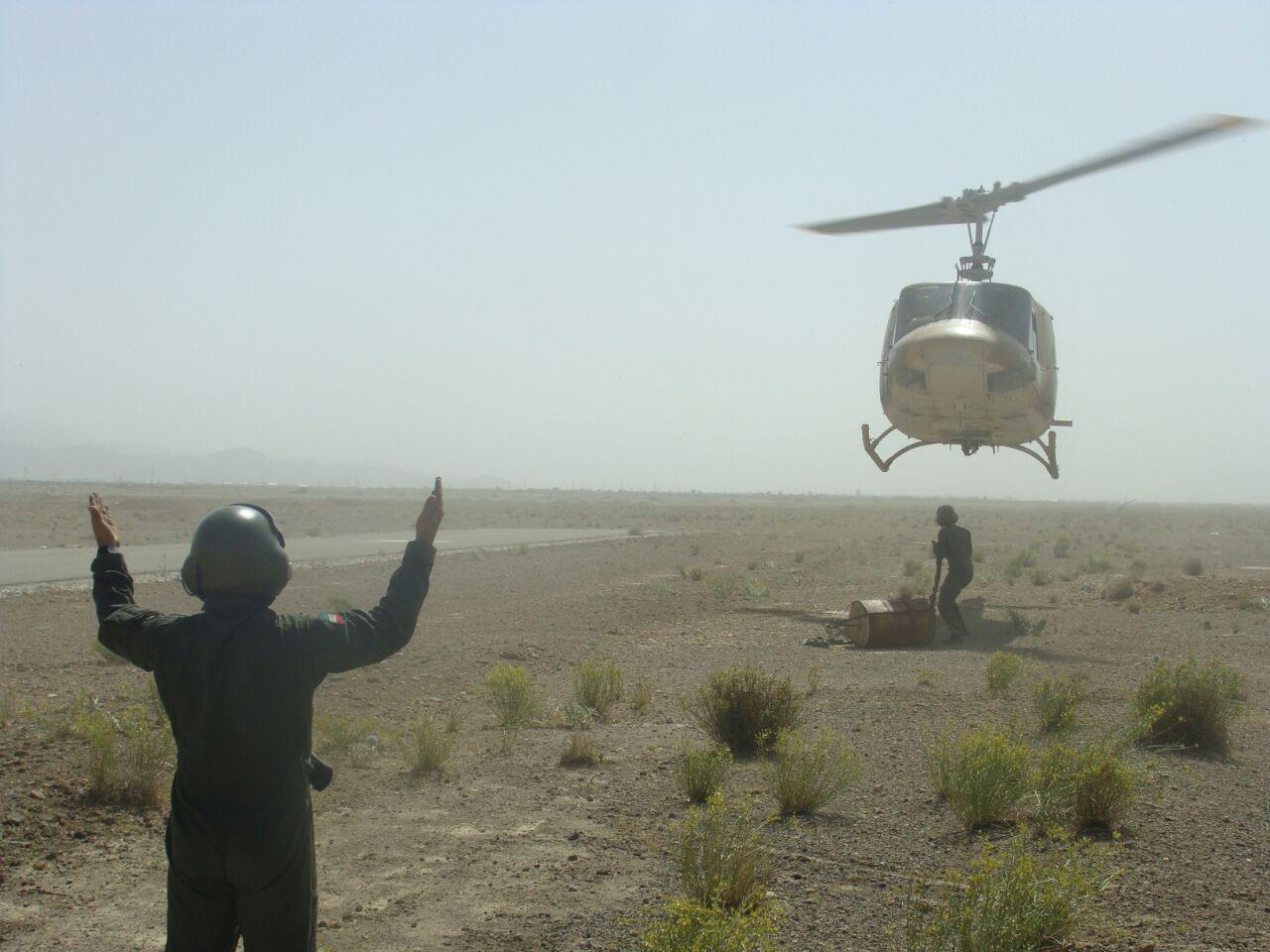 اجرای رزمایش امداد و نجات توسط بالگرد‌های هوانیروز
