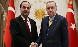 دیدار اردوغان با رئیس مخالفان سوریه در آنکارا