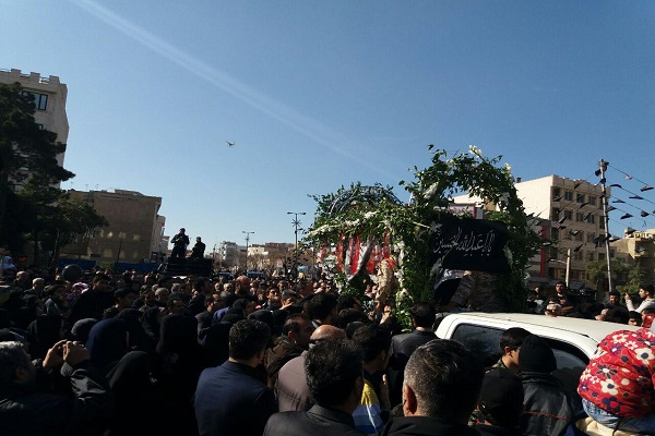 مراسم تشییع شهید گمنام در منطقه 21 تهران برگزار شد+ تصاویر