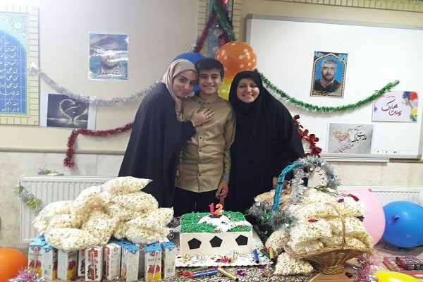 جشن تولد 12 سالگی فرزند شهید مدافع حرم+ عکس