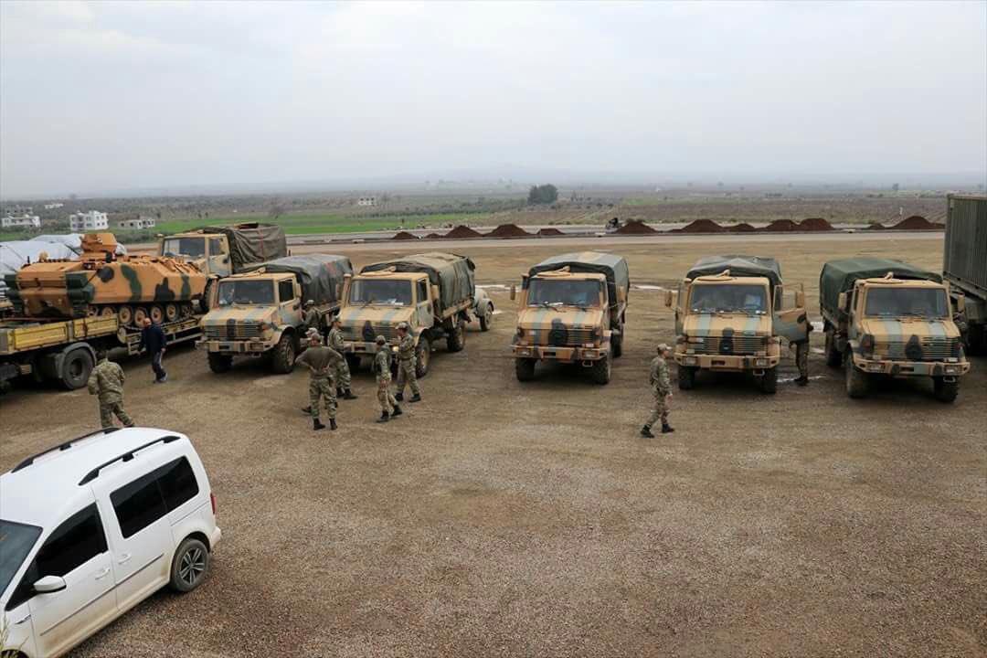 کاروان جدید تانک‌های ارتش ترکیه وارد شمال عفرین سوریه شد+ تصاویر