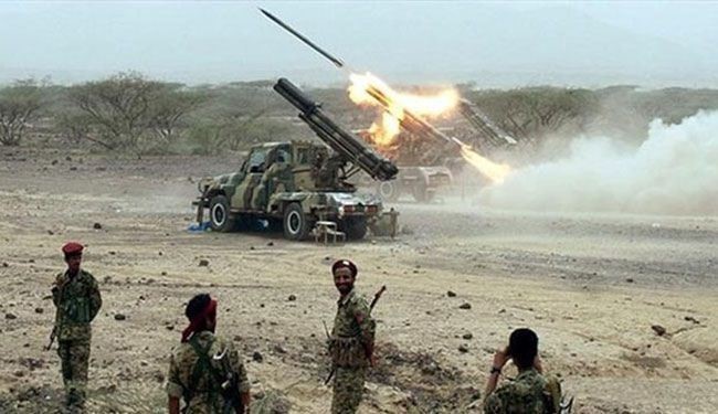 شلیک موشک «قاهرM2» به مواضع مزدوران سعودی‌ در جوف یمن