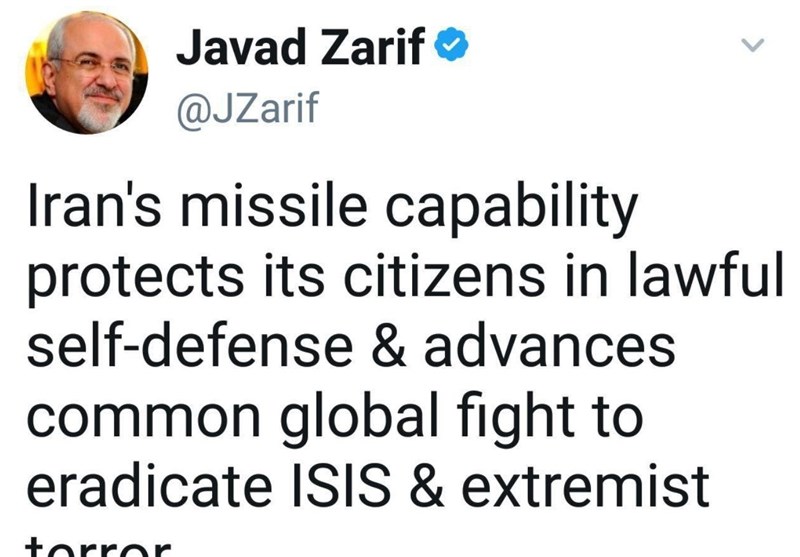 واکنش ظریف به حمله موشکی سپاه