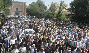 برگزاری مراسم تشییع و تدفین شهید «فرشاد رمزی» در قزوین
