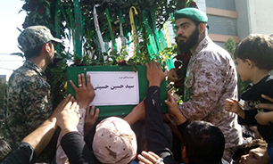 آغاز مراسم تشییع پیکر شهید مدافع حرم «سید حسین حسینی»