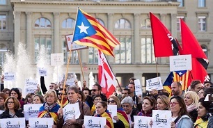 برگزاری اعتراضات در حمایت از استقلال کاتالونیا در سوئیس