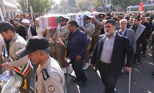 پیکر جانباز شهید «خجسته صنوبری» در مشهد مقدس تشییع شد