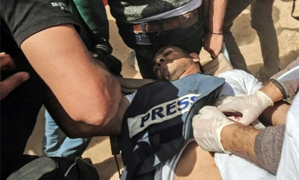 شلیک رژیم صهیونیستی به ۶ خبرنگار در تظاهرات‌های غزه