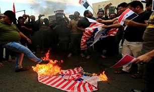 تظاهرات گسترده عراقی‌ها در بغداد در محکومیت حمله به سوریه