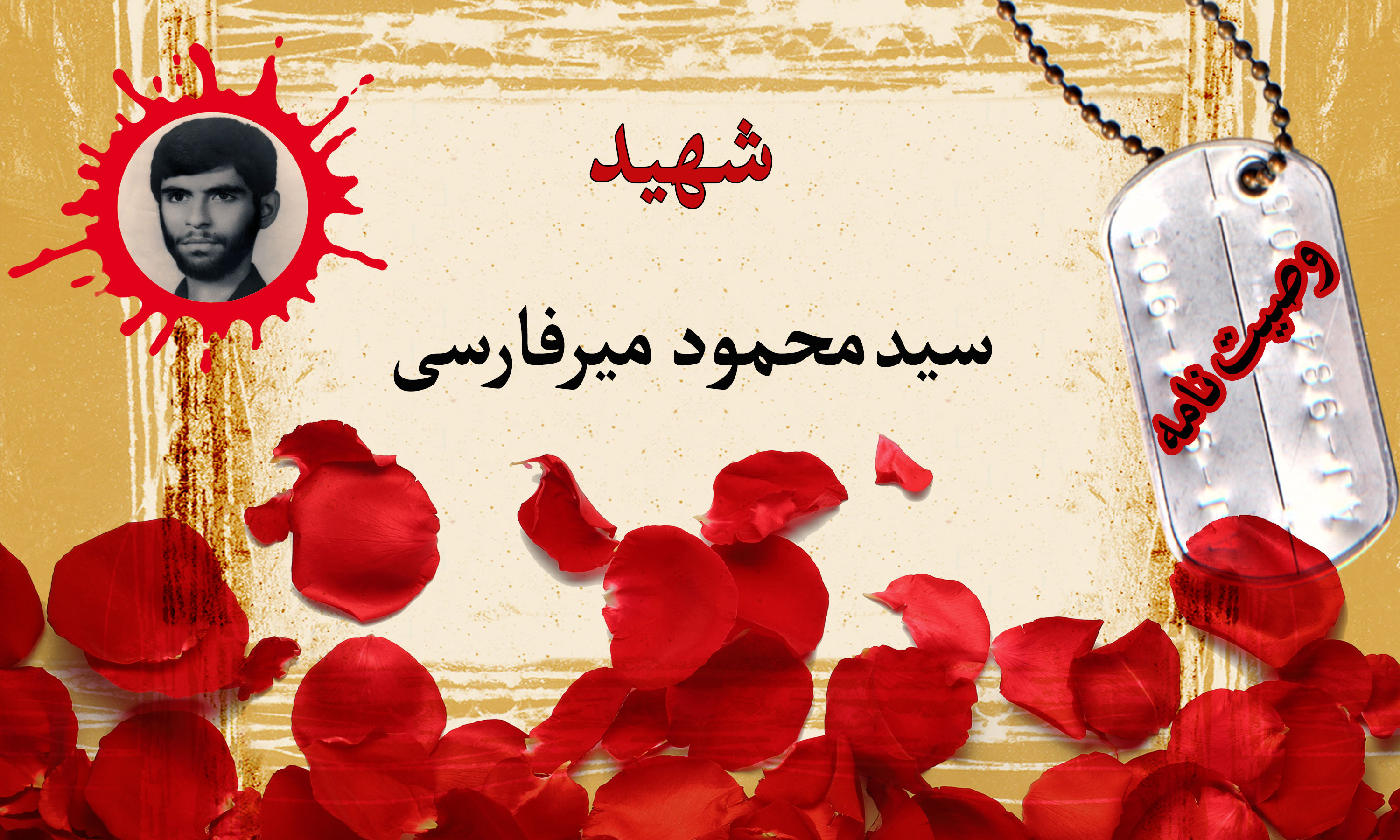 وصیت‌نامه شهید سید محمود میرفارسی/ خونم را هدیه به انقلاب و امام می‌کنم