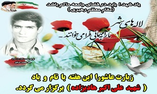 برگزاری مراسم زیارت عاشورا یادبود شهید «علی اکبر هادیزاده» در چالوس