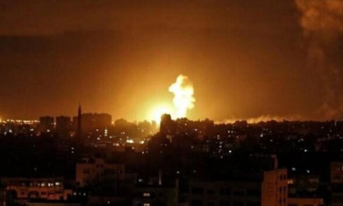 حمله رژیم صهیونیستی به پایگاه حماس در جنوب غزه