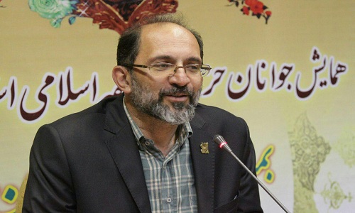 حضور پدر شهید حدادیان در همایش حزب موتلفه اسلامی