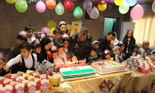 جشن تولد فرزندان اردیبهشتی شهدای مدافع حرم فاطمیون+ تصاویر