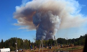 آتش سوزی در شهر «اودمورتیا» در روسیه باعث انفجار شده است