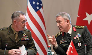 رؤسای ستادکل ارتش ترکیه و آمریکا درباره سوریه رایزنی کردند