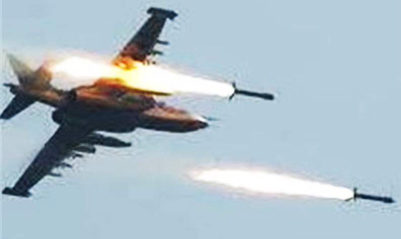 حمله هوایی ارتش عراق به مواضع داعش در سوریه