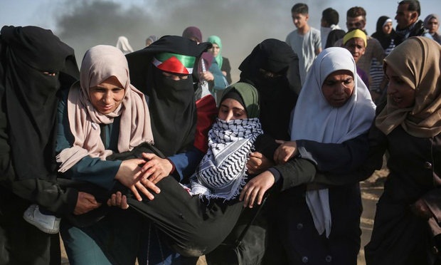 شمار مجروحان تظاهرات زنان فلسطینی در مرزهای غزه به ۱۳۴ نفر رسید