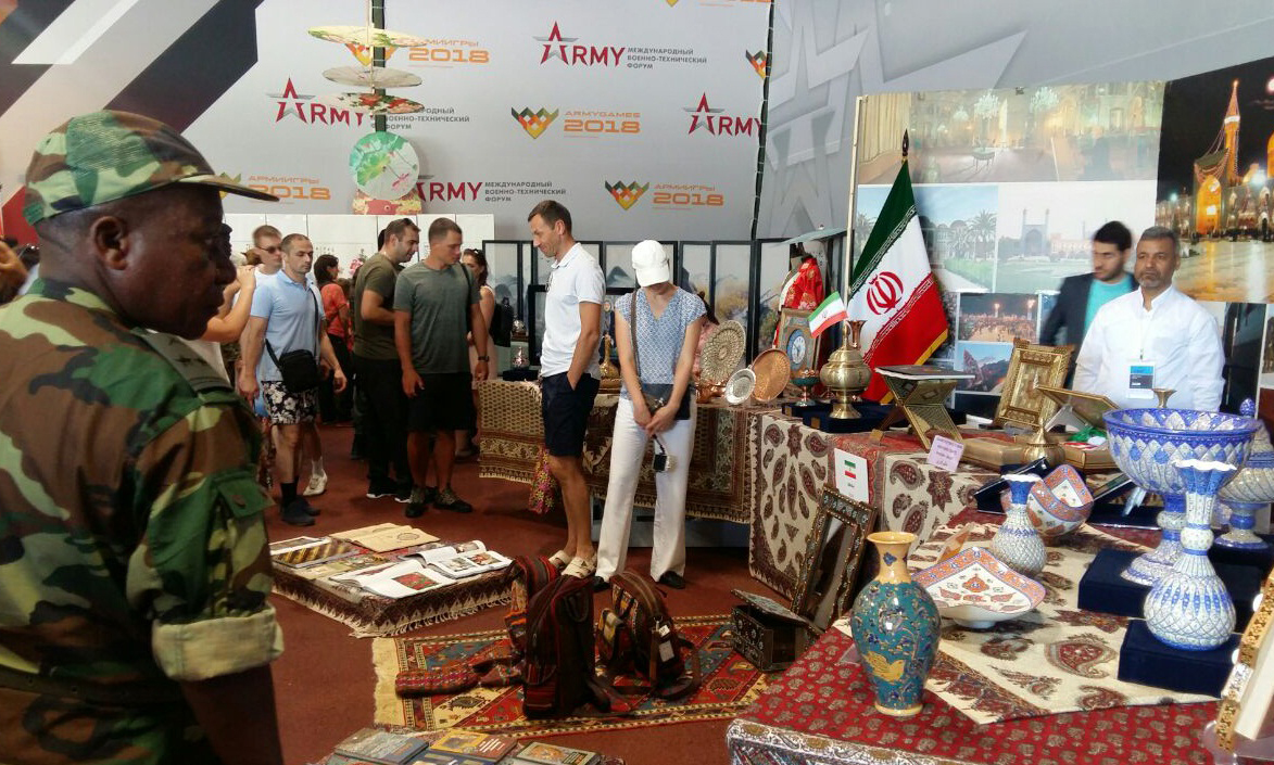 برپایی نمایشگاه فرهنگی ایران در حاشیه مسابقات بین المللی نظامی ۲۰۱۸ روسیه