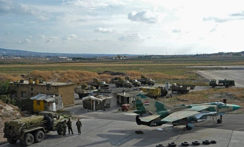 حمله موشکی ناشناس به اطراف فرودگاه النیرب سوریه
