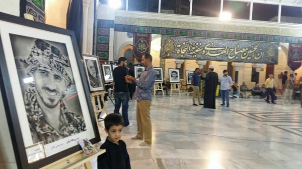 نمایشگاه پرتره شهدای مدافع حرم در حرم حضرت زینب (س)