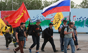 حضور زائران اهل روسیه در مرز شلمچه