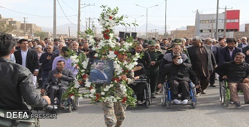 پیکر جانباز ۷۰درصد، شهید حسین کیخا تشییع و تدفین شد