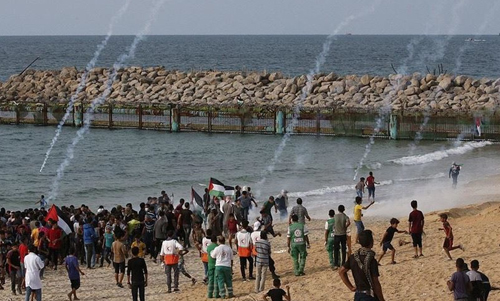 زخمی شدن چندین فلسطینی در جریان هفدهمین راهپیمایی دریایی غزه