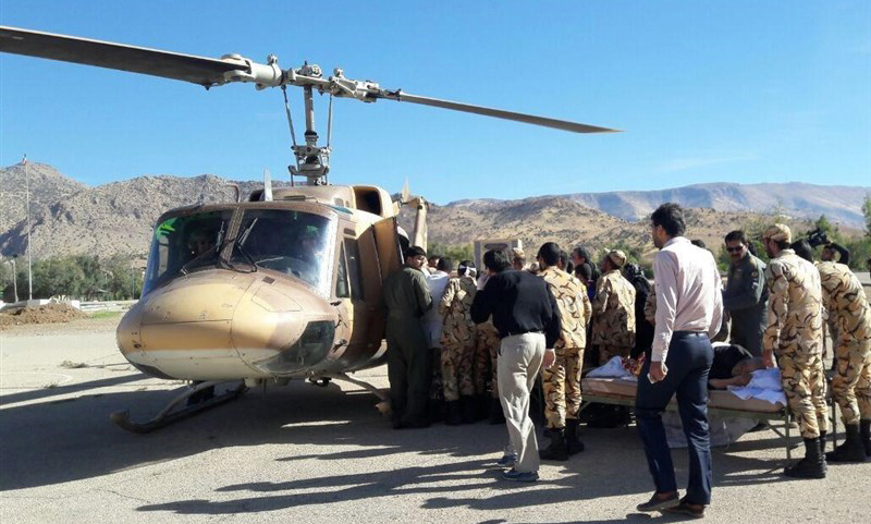 اعزام بالگرد‌های امدادی ارتش و سپاه به مناطق سیل زده استان ایلام