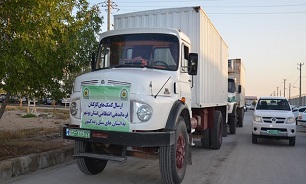 ارسال محموله کمک‌های پلیس استان بوشهر به مناطق سیل زده
