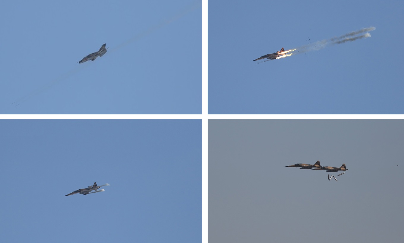 انهدام اهداف حیاتی دشمن فرضی توسط هواپیماهای «اف 5» و «صاعقه»/ استفاده از تصاویر دوربین‌های پیشرفته «سمات» برای نخستین بار