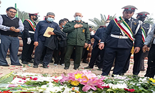 تشییع و تدفین 2 شهید گمنام در مجتمع بندری امام خمینی (ره) خوزستان