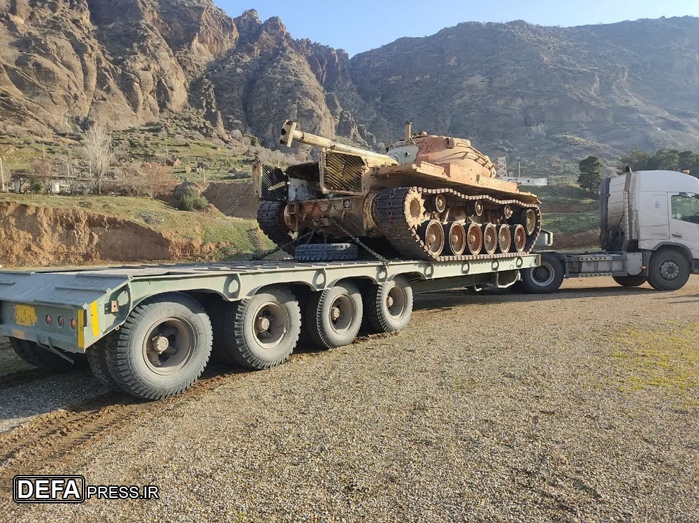 انتقال دو تانک M-47  به موزه دفاع مقدس لرستان