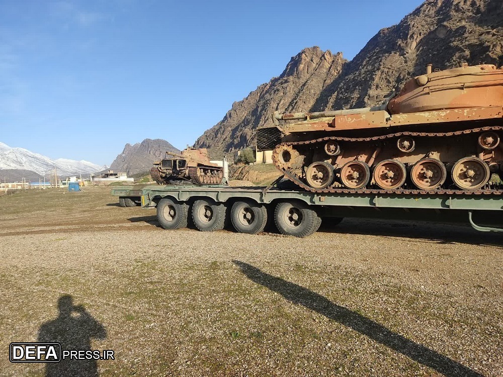 انتقال دو تانک M-47  به موزه دفاع مقدس لرستان