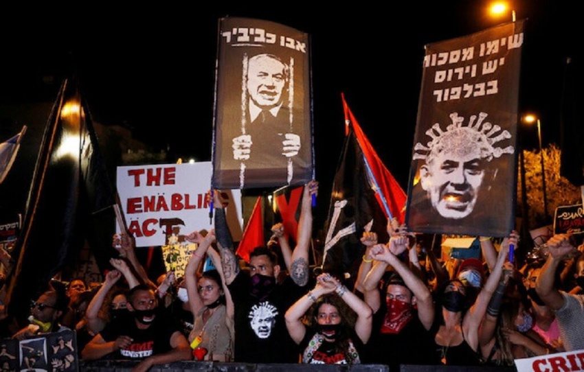 ادامه‌دار بودن تظاهرات صهیونیست‌ها علیه نتانیاهو